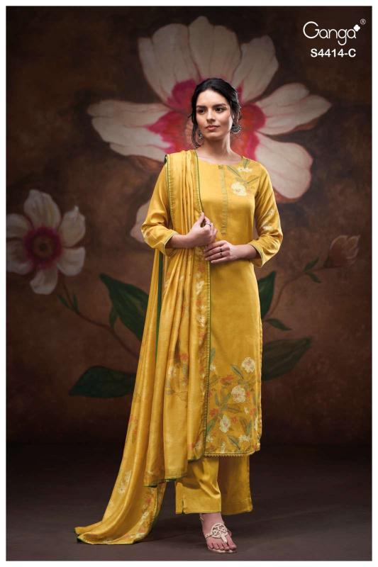 Ganga nirisha 4414 buy dress material in wholesale